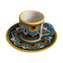 Sberna Geometric Peacock Aqua Espresso Cup & Saucer