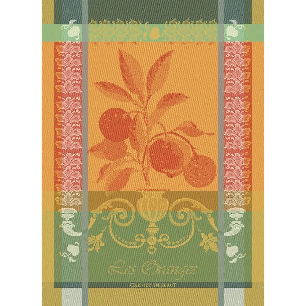 Garnier Thiebaut "Les Oranges" Jacquard Kitchen Towel