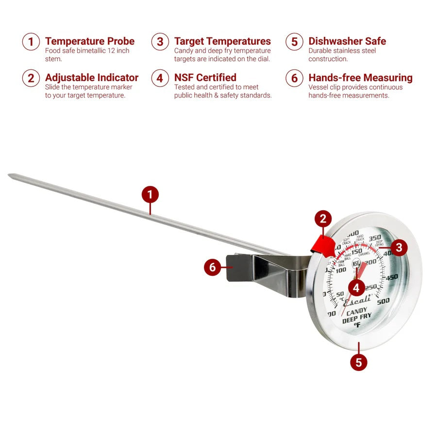 Escali Long Stem Deep Fry/Candy Thermometer