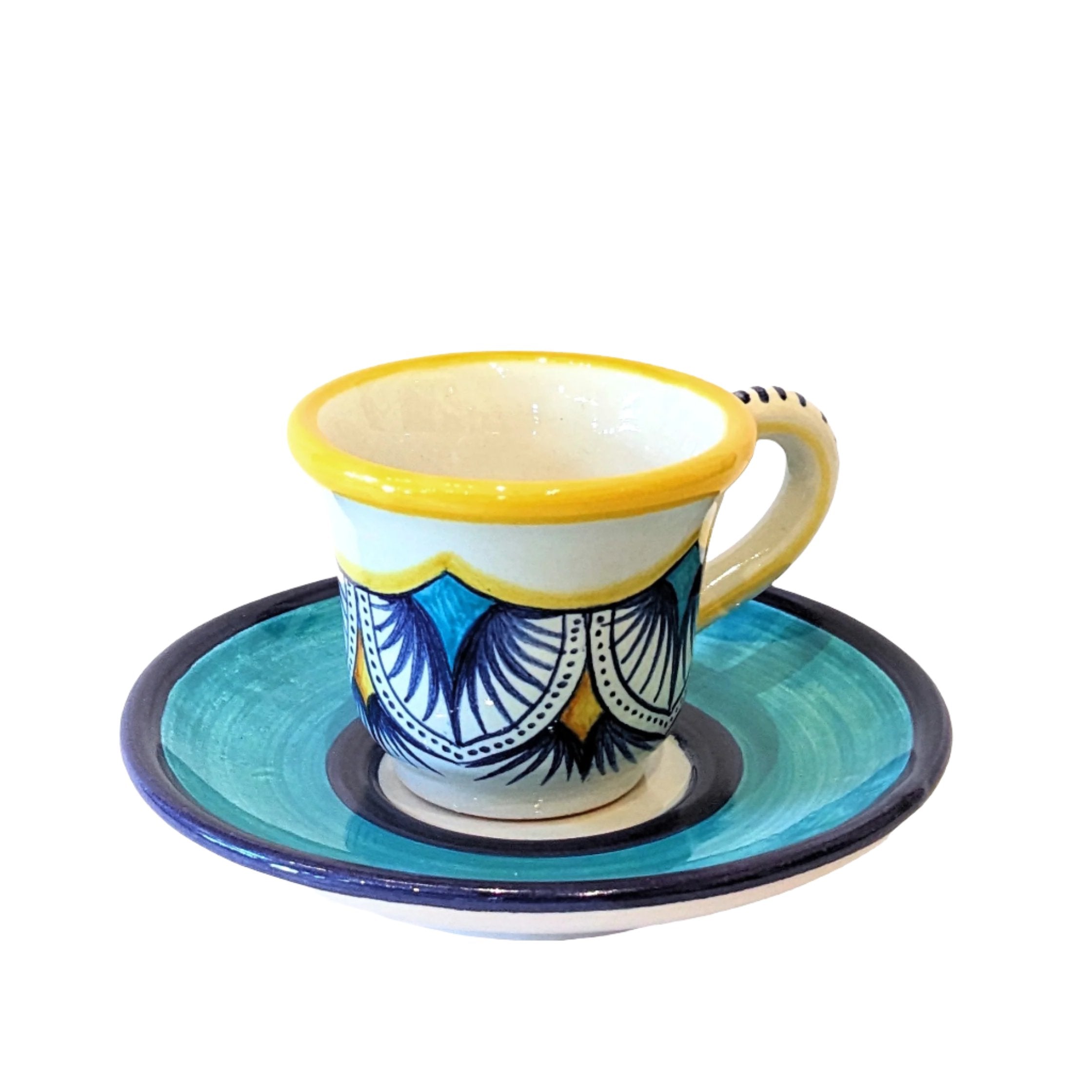 Gialletti & Pimpinelli Peacock Espresso Cup and Saucer